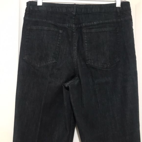 Coldwater Creek Women's Size 10 Straight Leg Pockets Black Denim Jeans Cotton - Picture 5 of 10